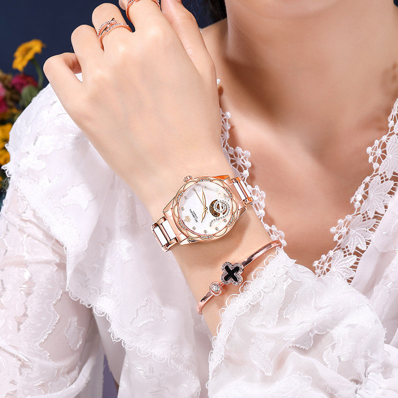 "Elegance in Motion: New Designer Mechanical Watches for Women - Luxury Ceramic Timepieces"