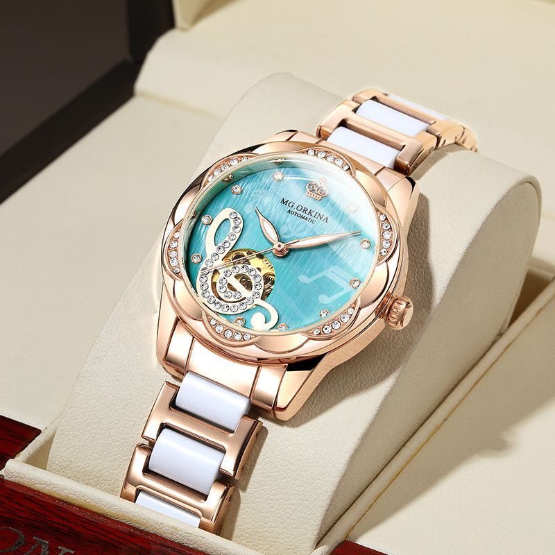 "Elegance in Motion: New Designer Mechanical Watches for Women - Luxury Ceramic Timepieces"