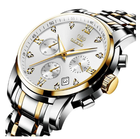 "Sophisticated Timepieces: Luxury Brand Men's Chronograph Stainless Steel Watches"