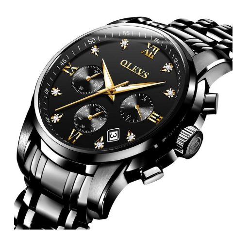 "Sophisticated Timepieces: Luxury Brand Men's Chronograph Stainless Steel Watches"