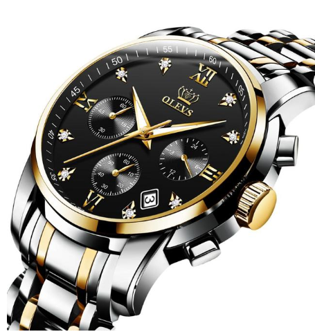 "Sophisticated Timepieces: Luxury Brand Men's Chronograph Stainless Steel Watches"