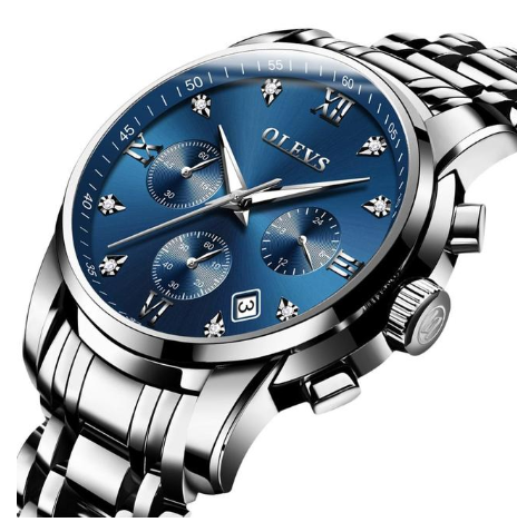 "Sophisticated Timepieces: Luxury Brand Men's Chronograph Stainless Steel Watches"